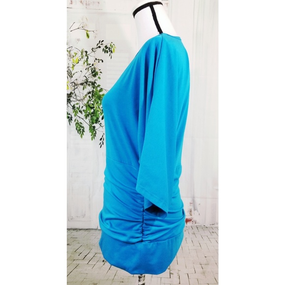 Peter Nygard ruched blouse blue size M - Picture 4 of 8